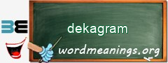 WordMeaning blackboard for dekagram